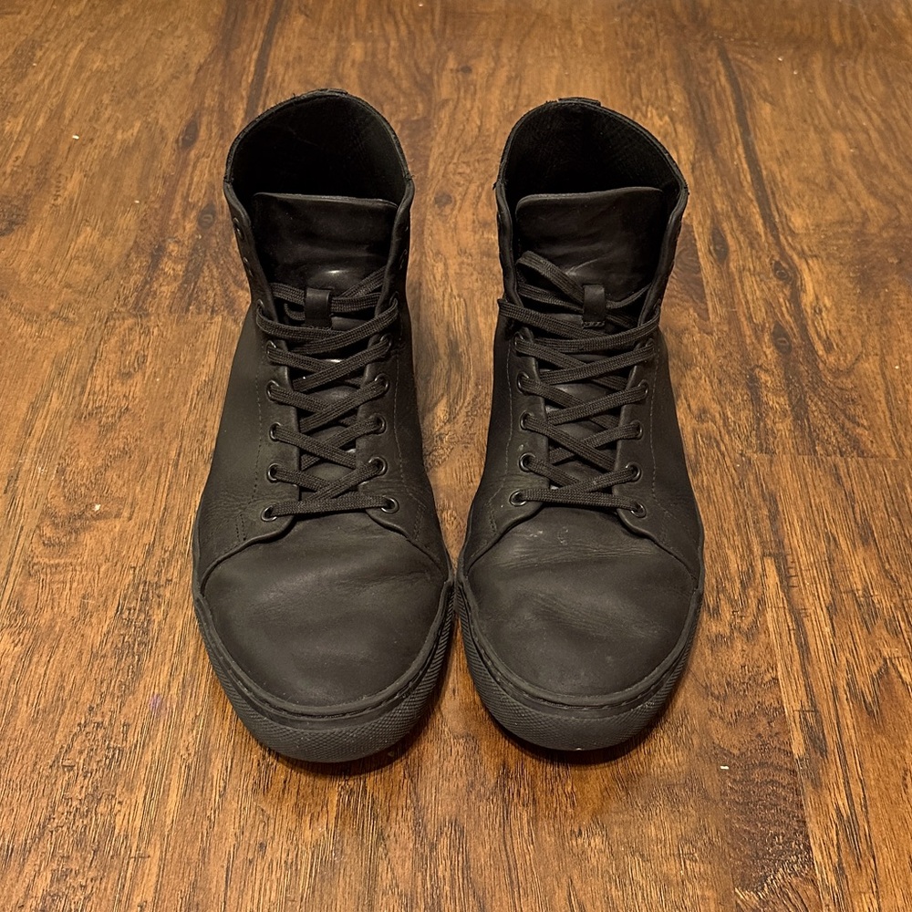 Thursday Premiere High Top in Black Matte Leather Size 9